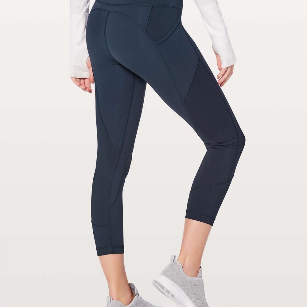 Lululemon Athletica All The Right Places II crop 23” in True Navy Leggings - Picture 3 of 7